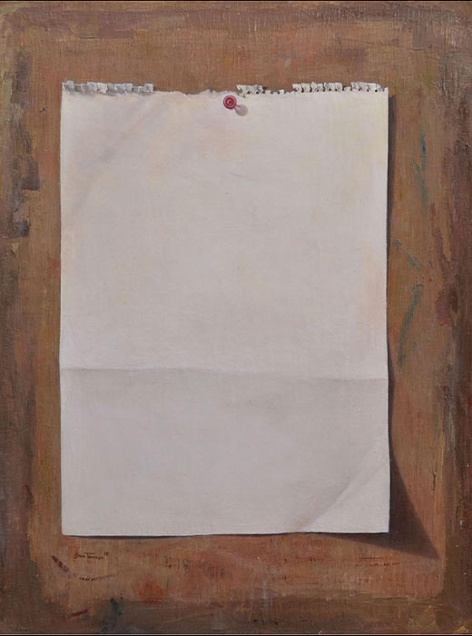 SABA TANVEER<br></br>"I'm not a blank page"<br></br>24" X 18"<br></br>oil on canvas<br></br>2019