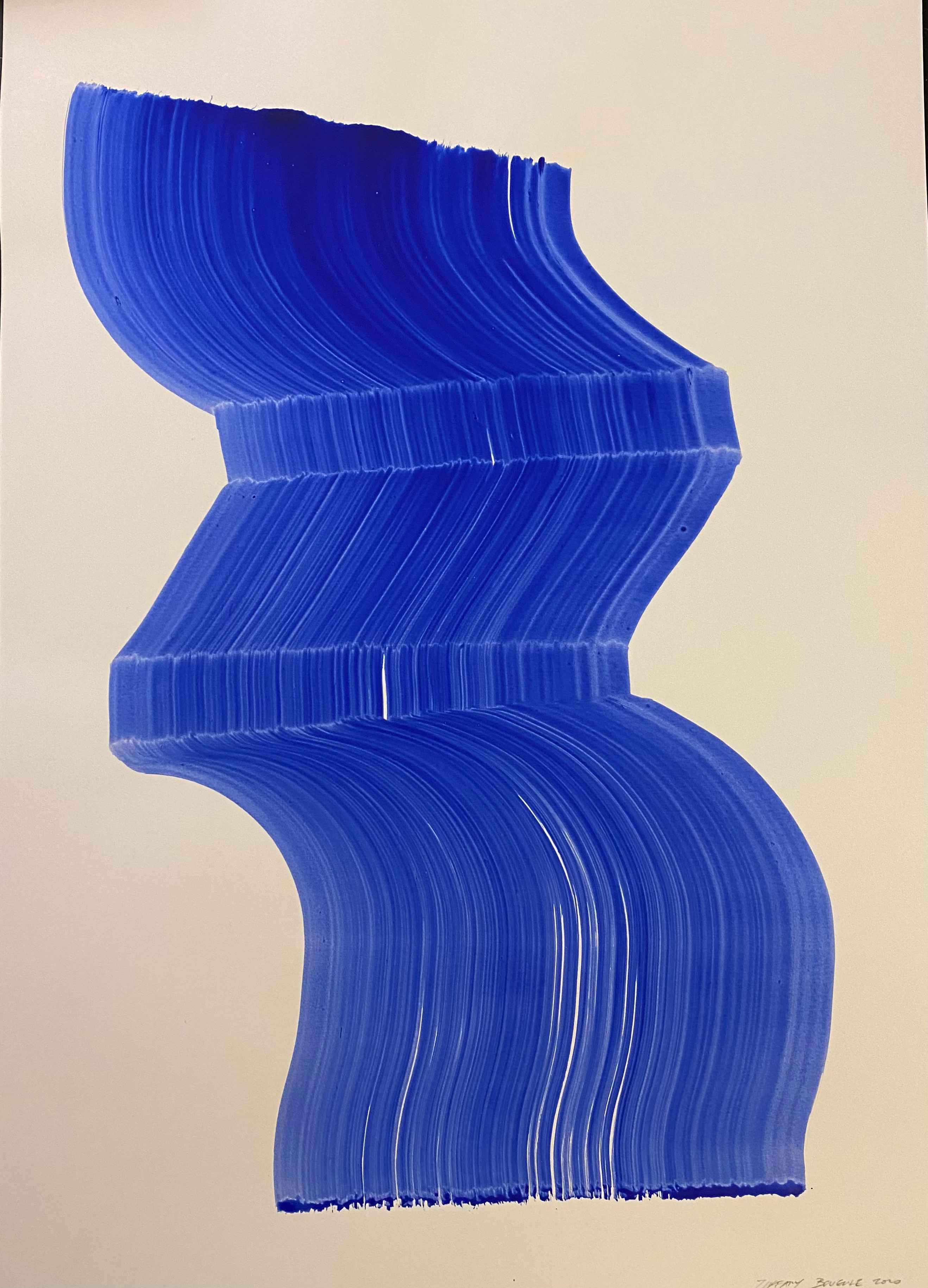 Title: La femme objet Bleu<br>Medium:  acrylique<br>Size : 42 X 59 cm <br>Framed: No