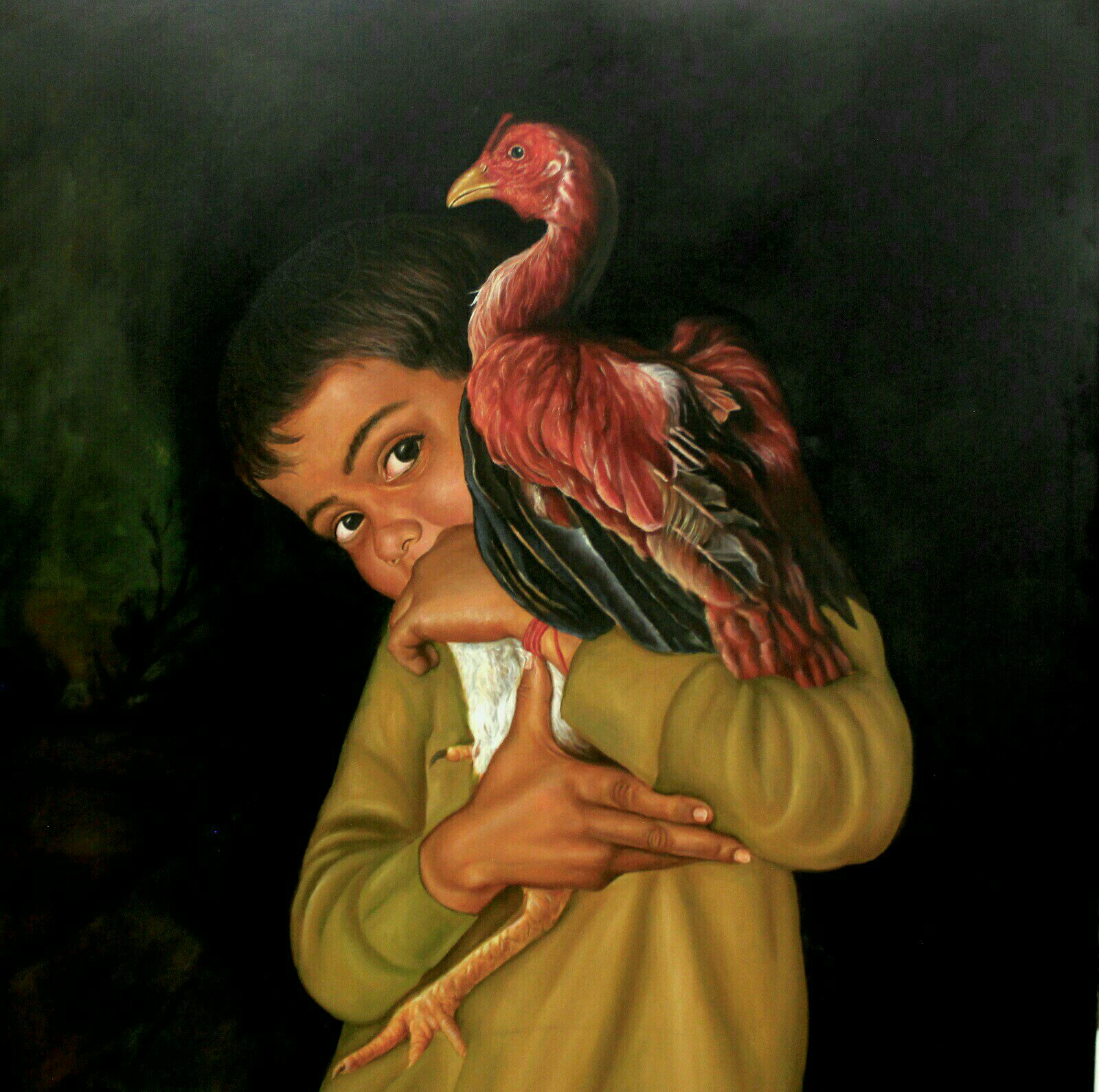 Medium: Oil on canvas <br> Size: 45 x45 inches