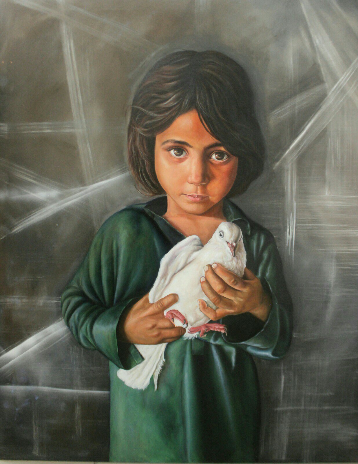 Artist: Yasir Noor <br>Medium: Oil on canvas <br> Size:  68x55 inches