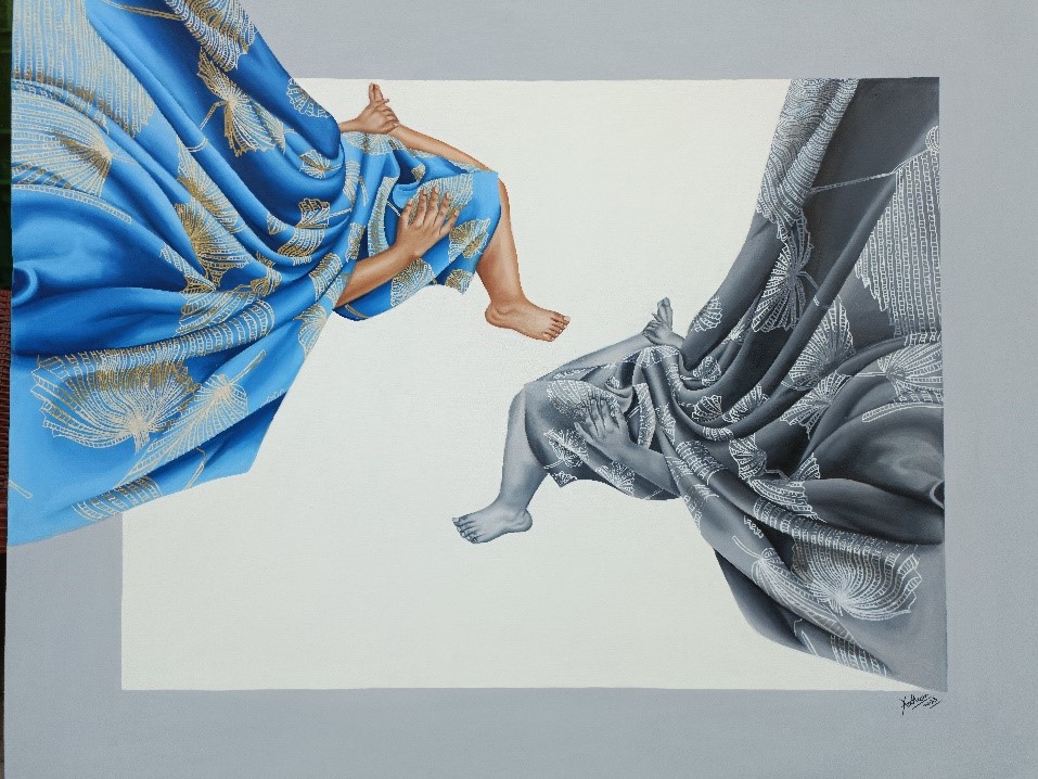 Artist: Kalsoom Iftikhar <br>Untitled <br>Medium: Oil on Canvas  <br> Size: 48” x 60”