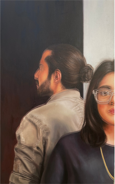 Artist: Laiba Abid <br>Untitled II<br>Medium: Oil on Canvas  <br> Size: 2.5×4 ft