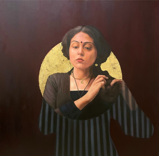 Artist: Laiba Abid <br>Untitled III<br>Medium: Oil on Canvas  <br> Size: 3.5×3.5 ft