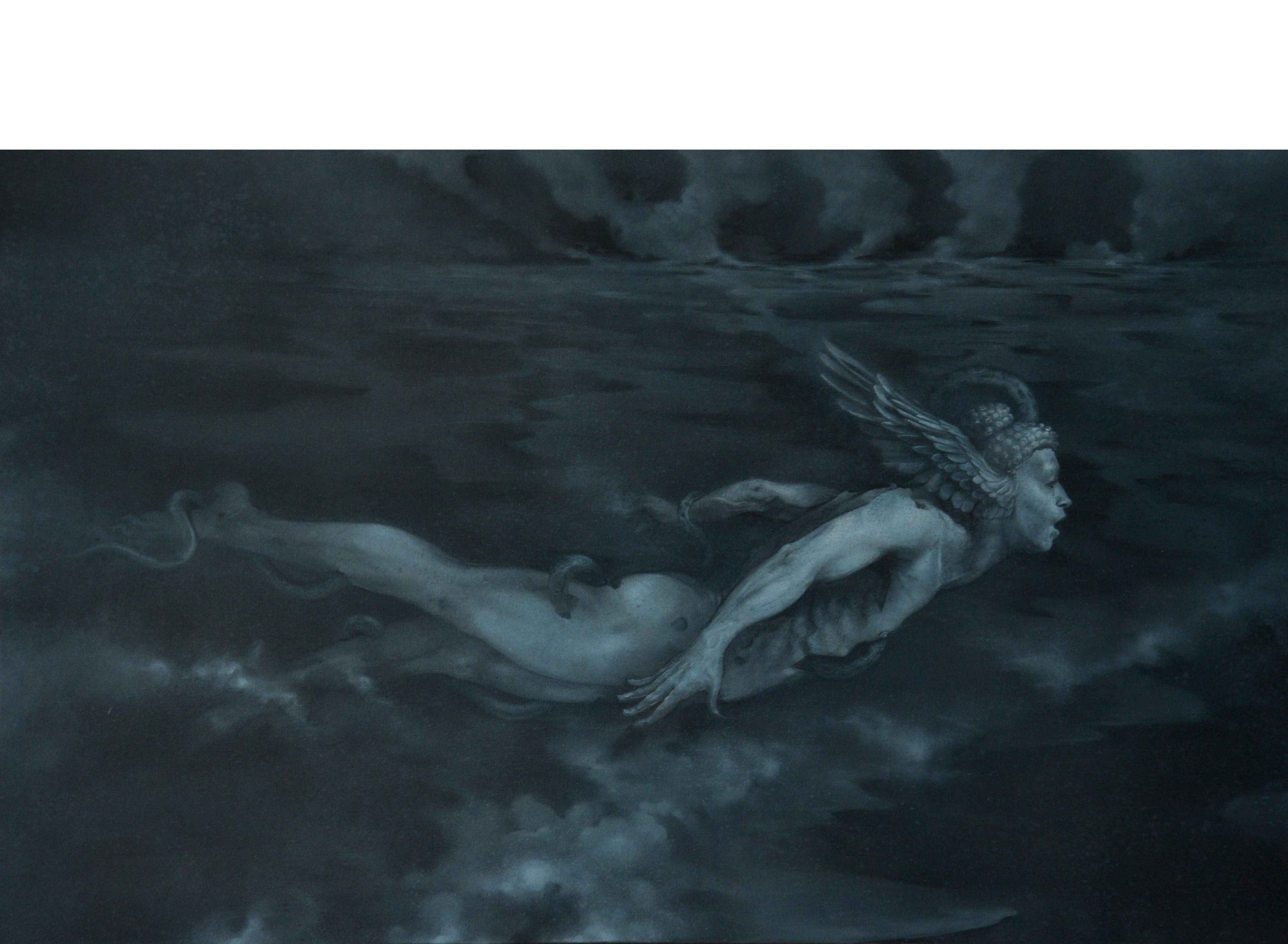 Artist: Jibran Shahid<br> Title: The Sailor  <br> Medium: Oil On Canvas <br> Size: 30x48 inches