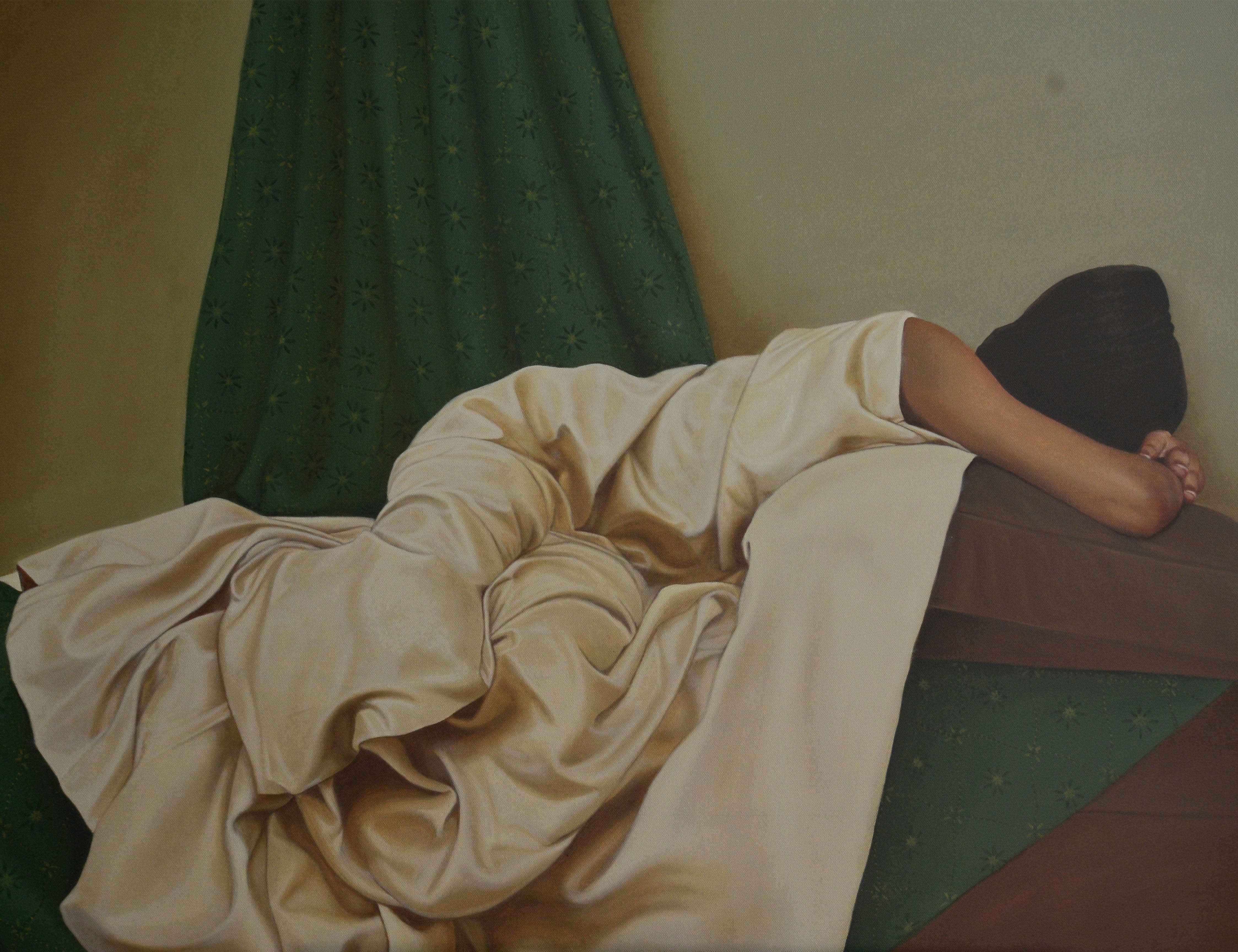 Artist: Ammama Malik<br> Title: Longing   <br> Medium: Oil on Canvas<br> Size: 30x40 inches