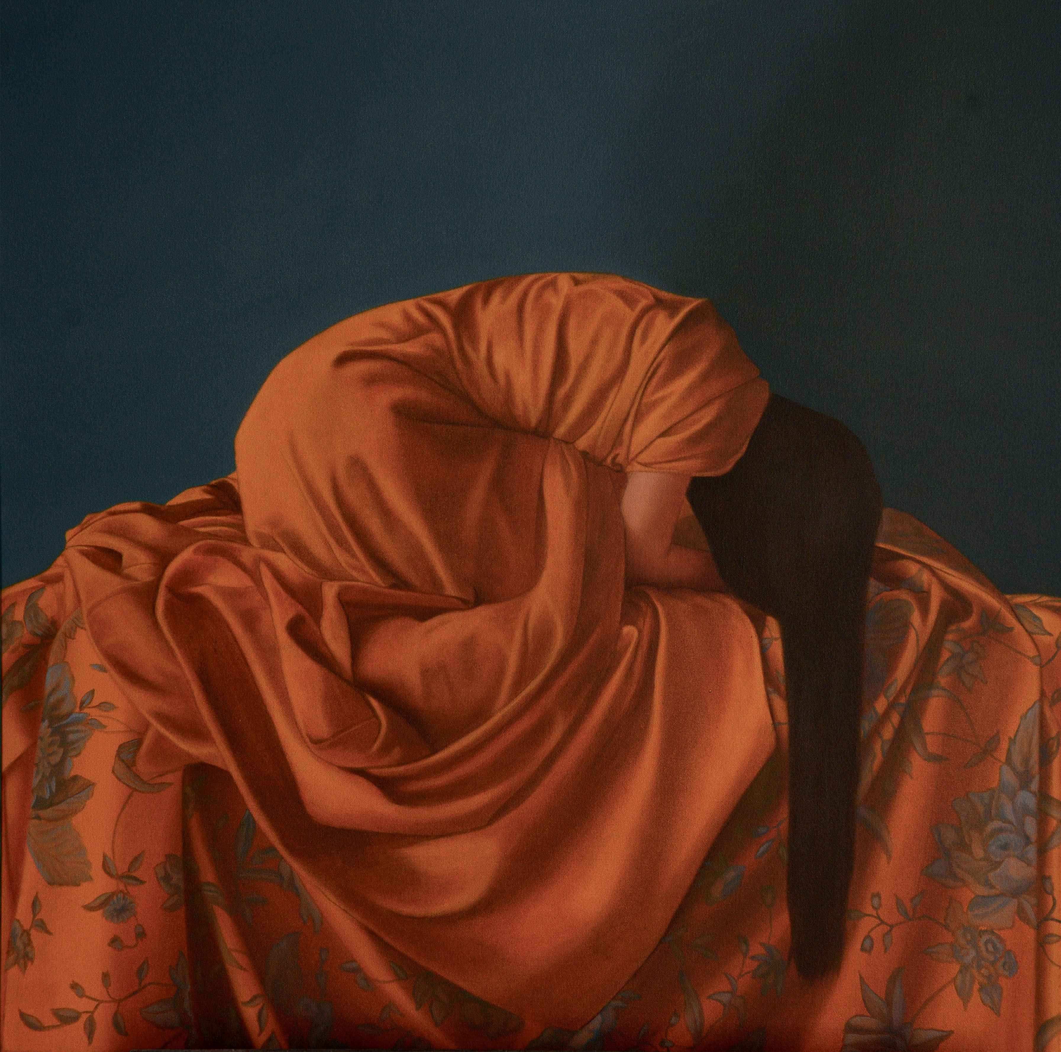 Artist: Ammama Malik<br> Title: Shadowed   <br> Medium: Oil on Canvas<br> Size: 36x36 inches