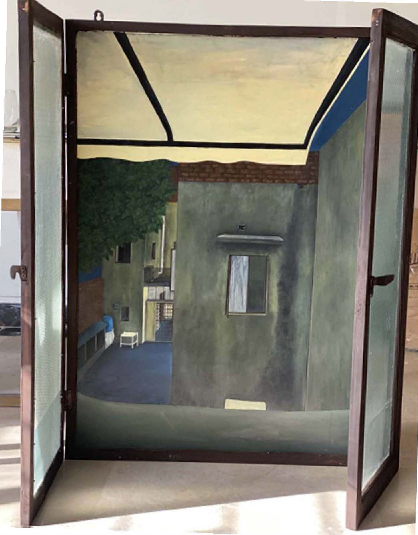 Artist: Amna Siddiq<br/>Title: "The Essence of Old House" <br> Medium: Acrylic on Wood <br>Size: 30x40 in <br>Year : 2024