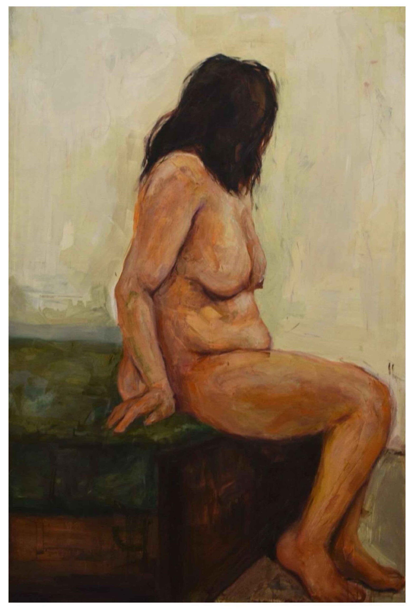 Artist: Areeba Afreen Qureshi <br />Title: "UNTITLED" <br> Medium: Oil on Canvas<br>Size: 72 X 48 in