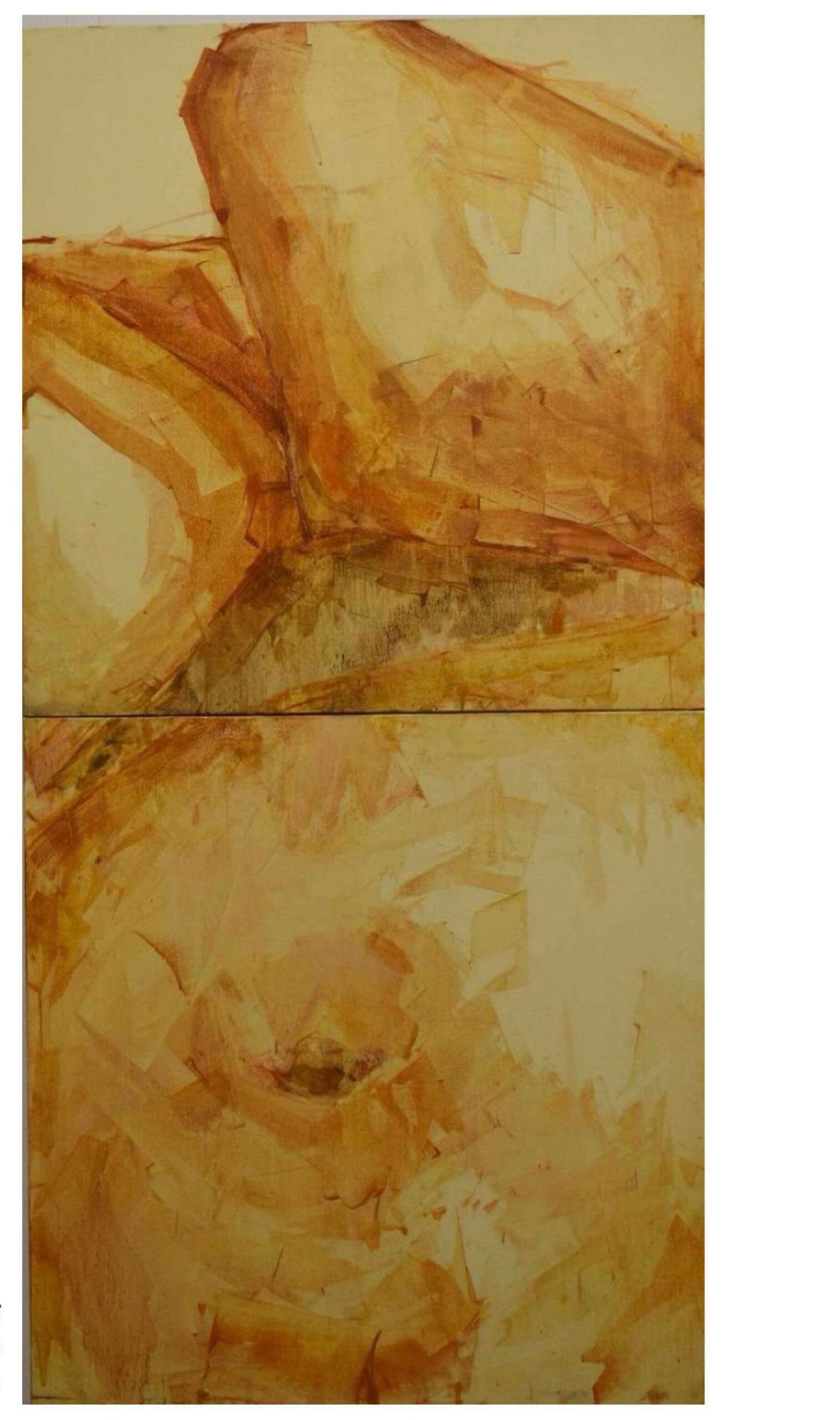 Artist: Areeba Afreen Qureshi <br />Title: "BARELY THERE" <br> Medium: Oil on Canvas<br>Size: 36 X 36 in