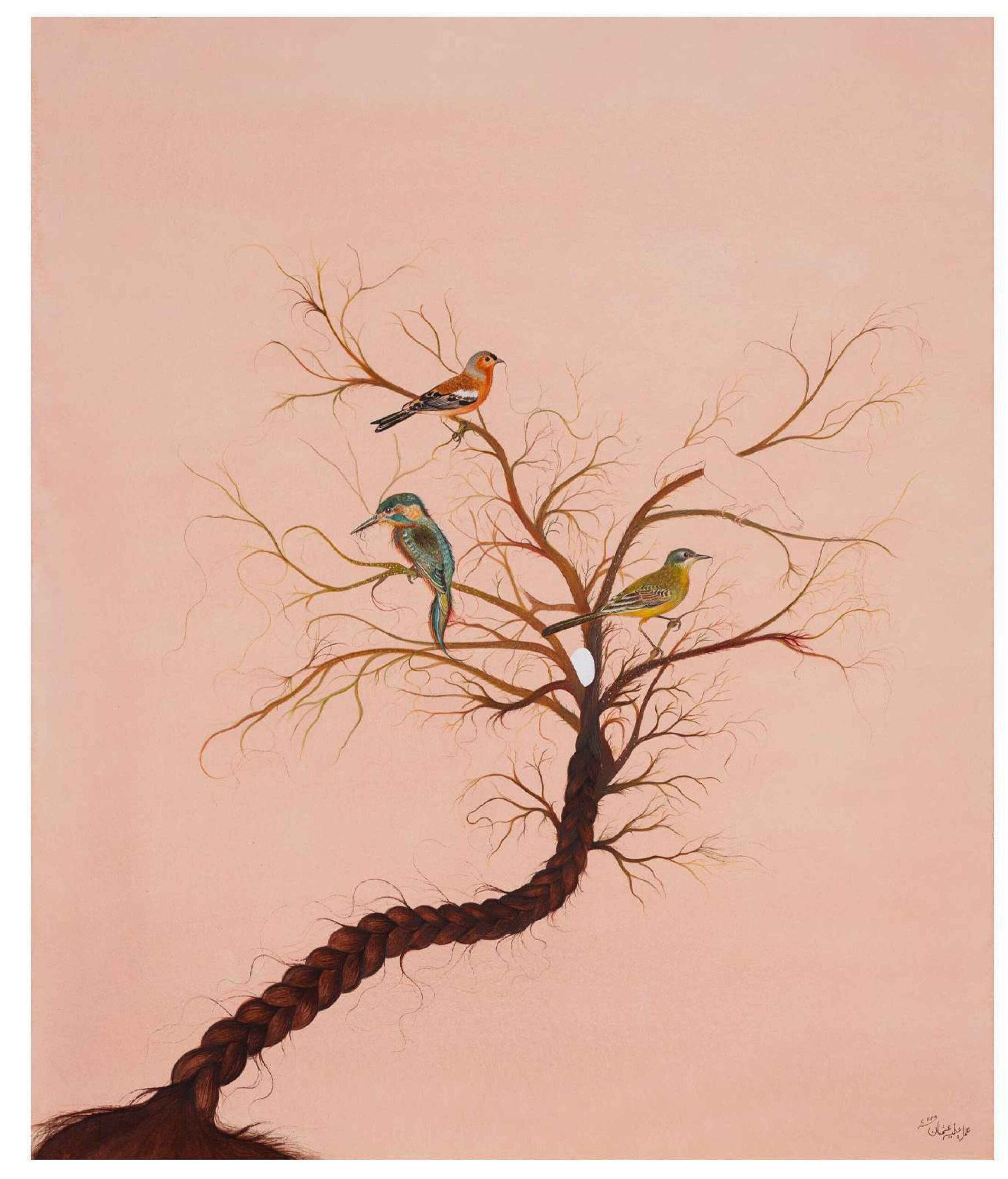 Artist: Attiya Usman <br />Title: "HOME" <br> Medium: Opaque Watercolor on Paper<br>Size: 22.5 X 19 in
