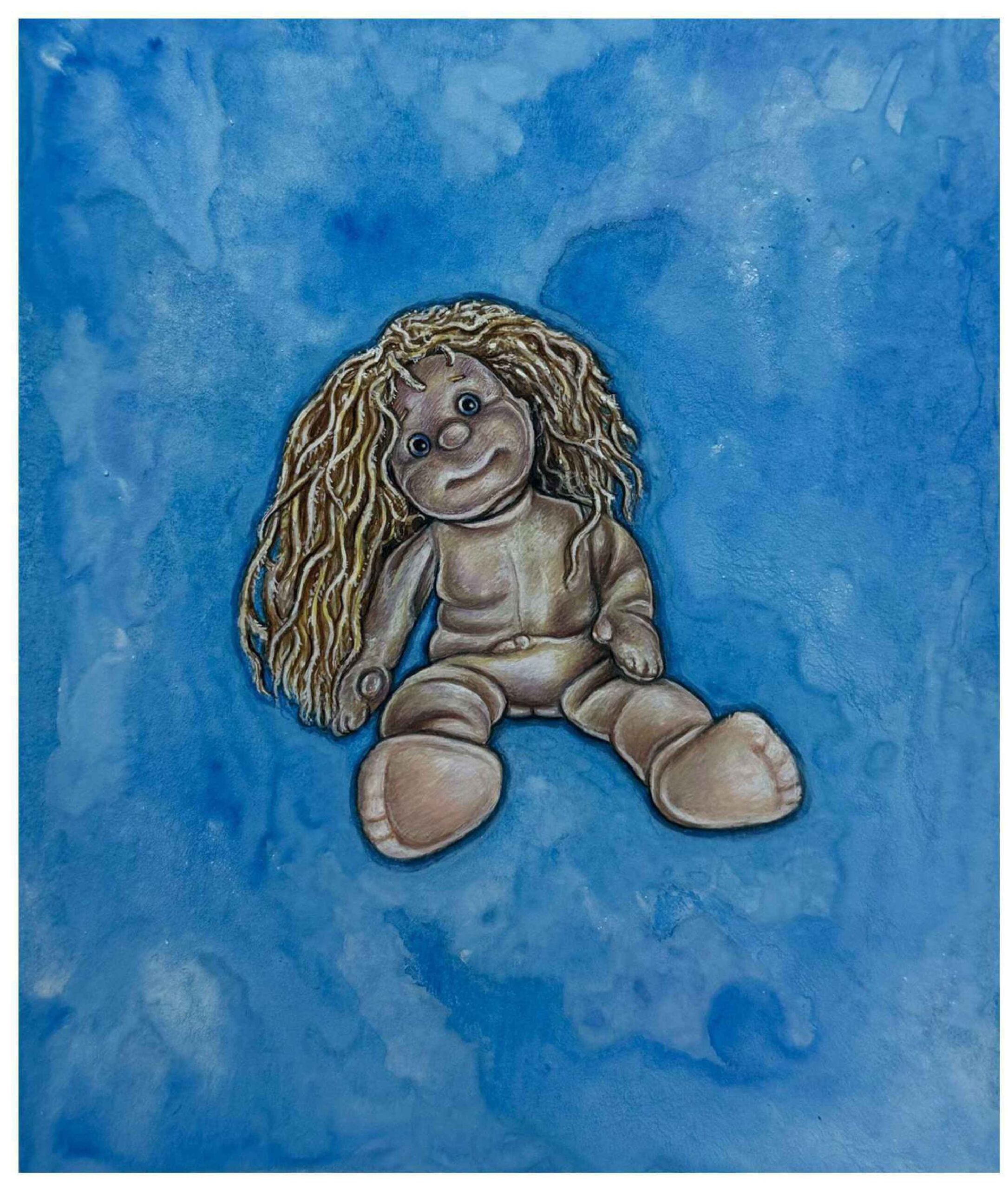 Artist: Ishma Fahim<br />Title: "PUT ME BACK ON THE SHELF (I)" <br> Medium: Gouache on wasli <br>Size: 6 X 4 in