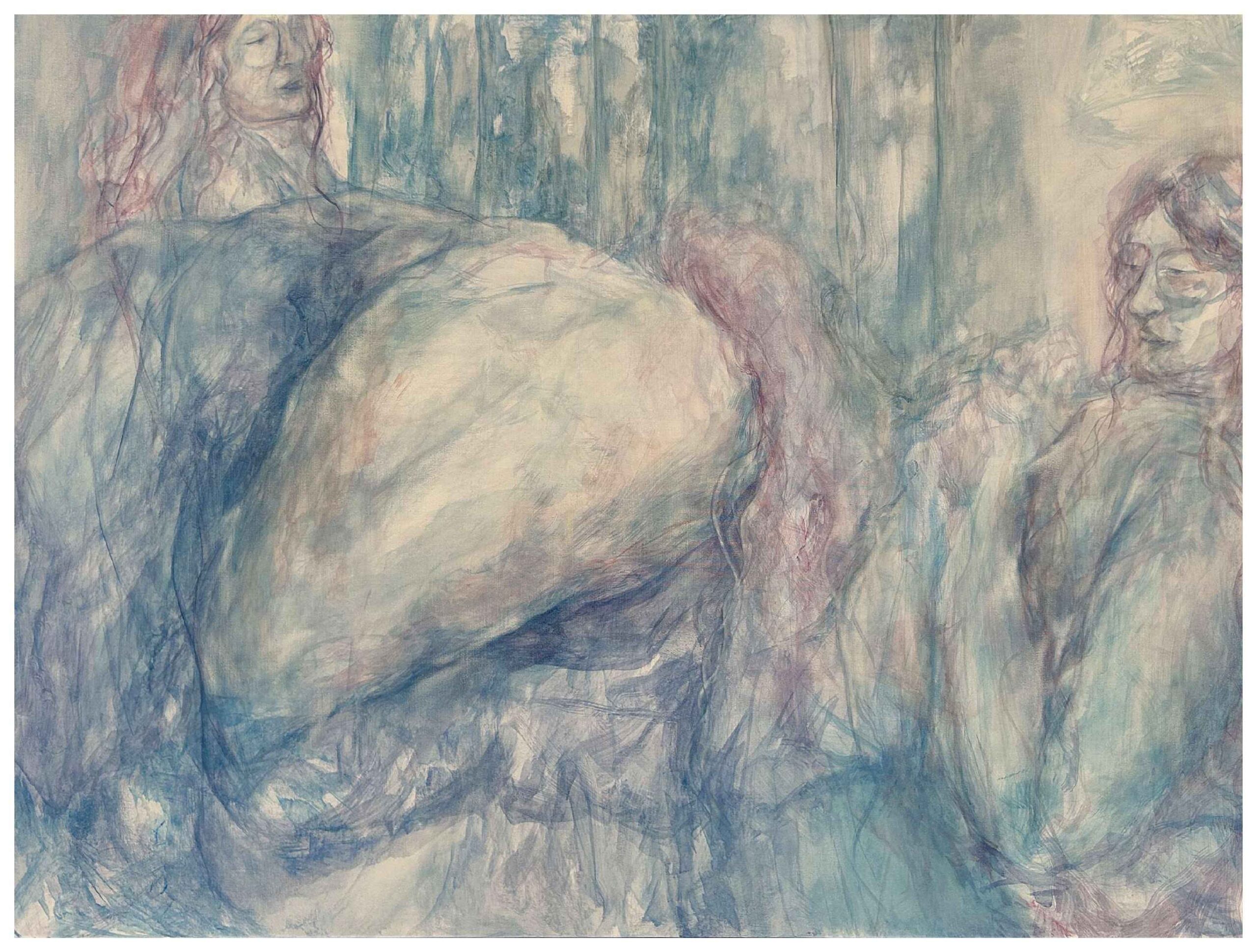 Artist: Lyba Malik <br />Title: (I MAKE INTENTIONS, I THINK A LITTLE, I BREAK THEM) " <br> Medium: Oil on Canvas <br>Size: 48 X 36 in