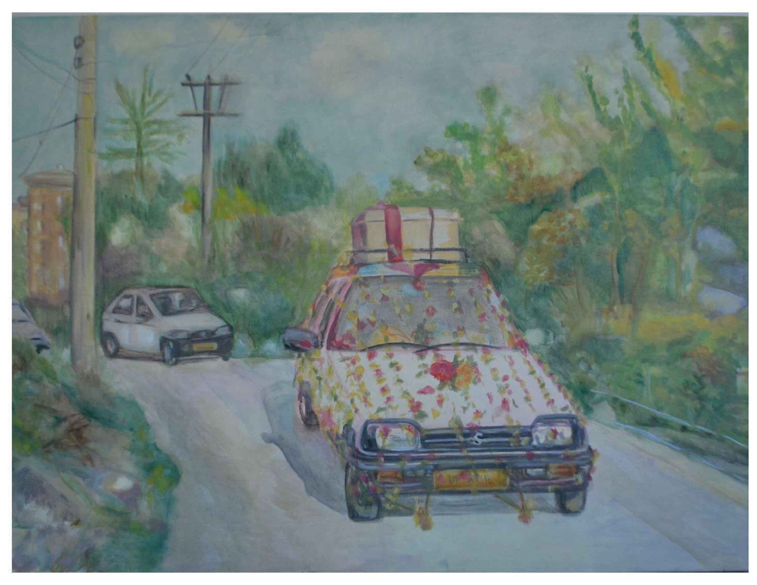 Artist: Mahnoor Tariq <br />Title: THE SILK ROAD " <br> Medium: Oil on Canvas <br>Size: 48 X 36 in