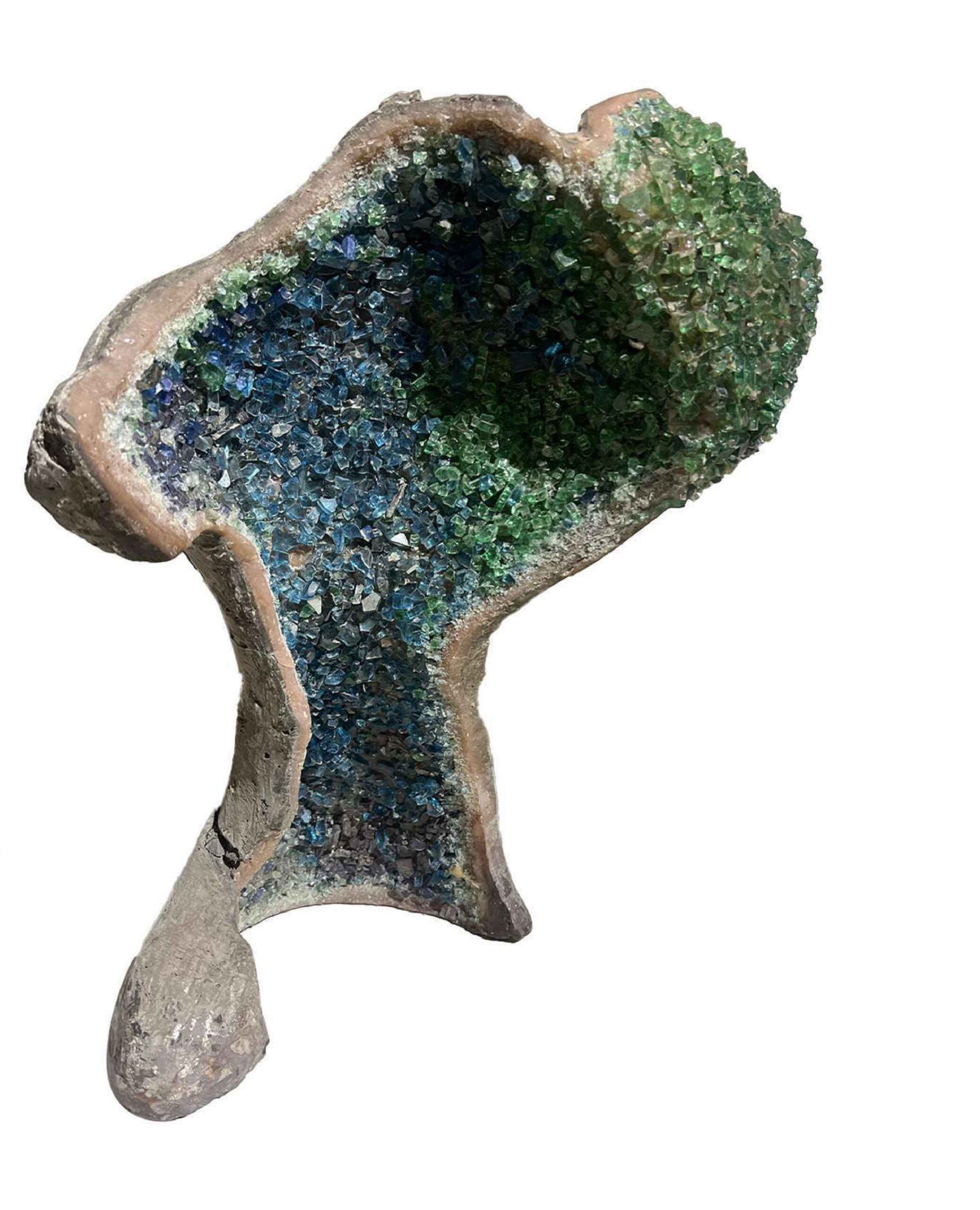 Artist: Manal Raees <br />Title: THE OTHER HALF   " <br> Medium: Concrete  <br>Size: 12 X 27.6 in