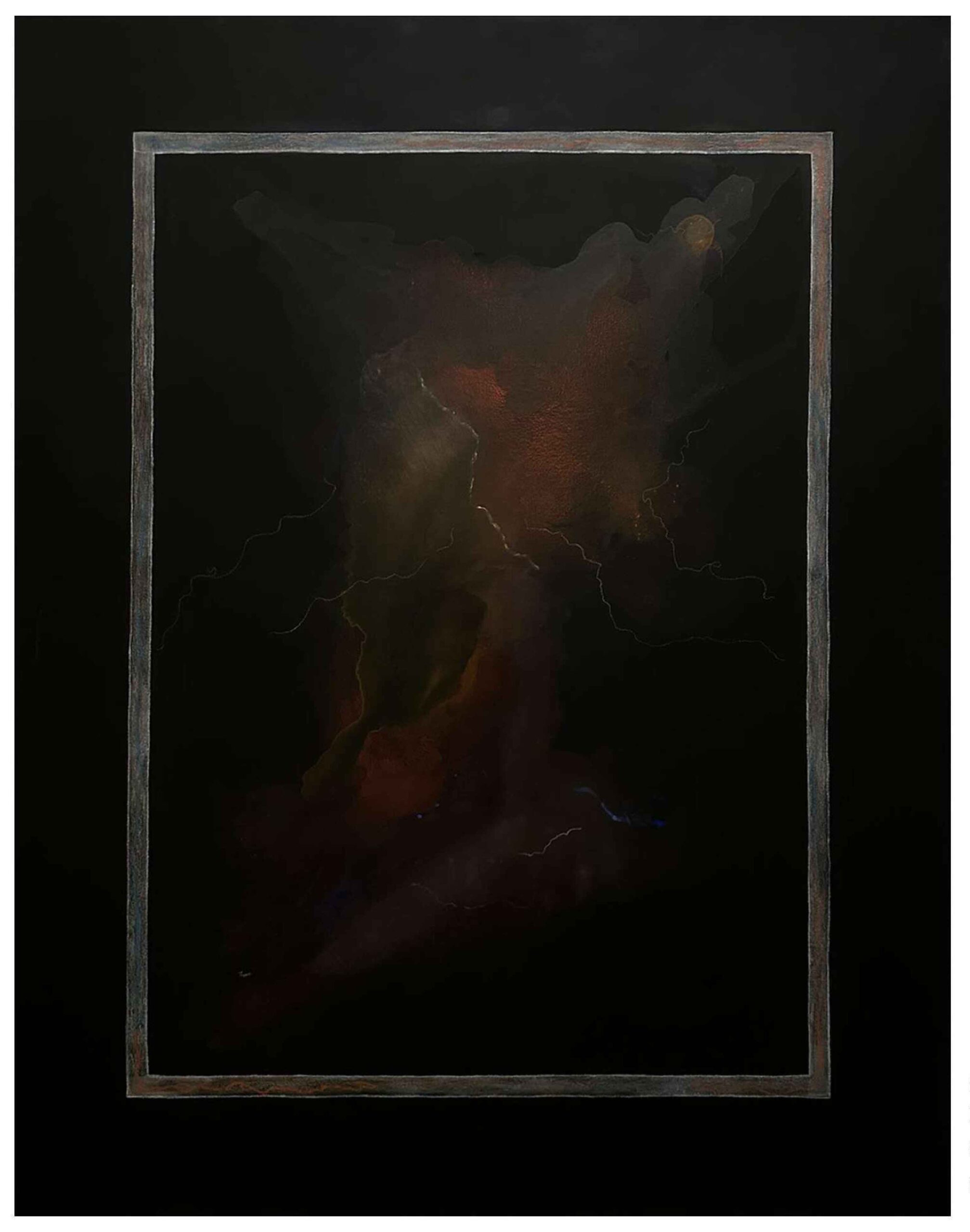 Artist: Rajeshwari<br />Title: LET THE LIGHT IN<br> Medium: Acrylic & Pastels on Canvas<br>Size: 48 X 60 in