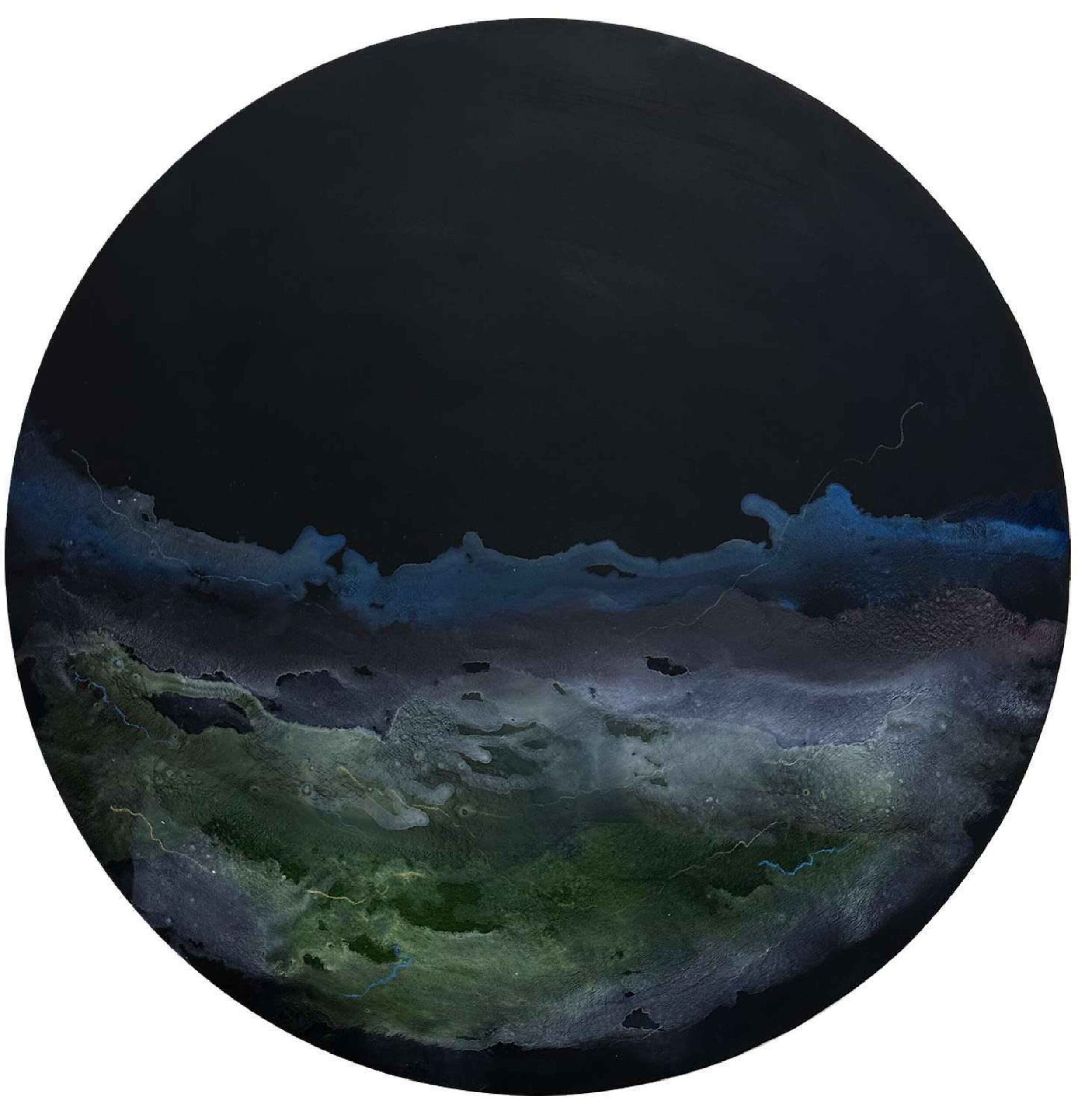Artist: Rajeshwari<br />Title: WHERE WE BELONG <br> Medium: Acrylic & Pastels on Canvas<br>Size: 36 X 36 in