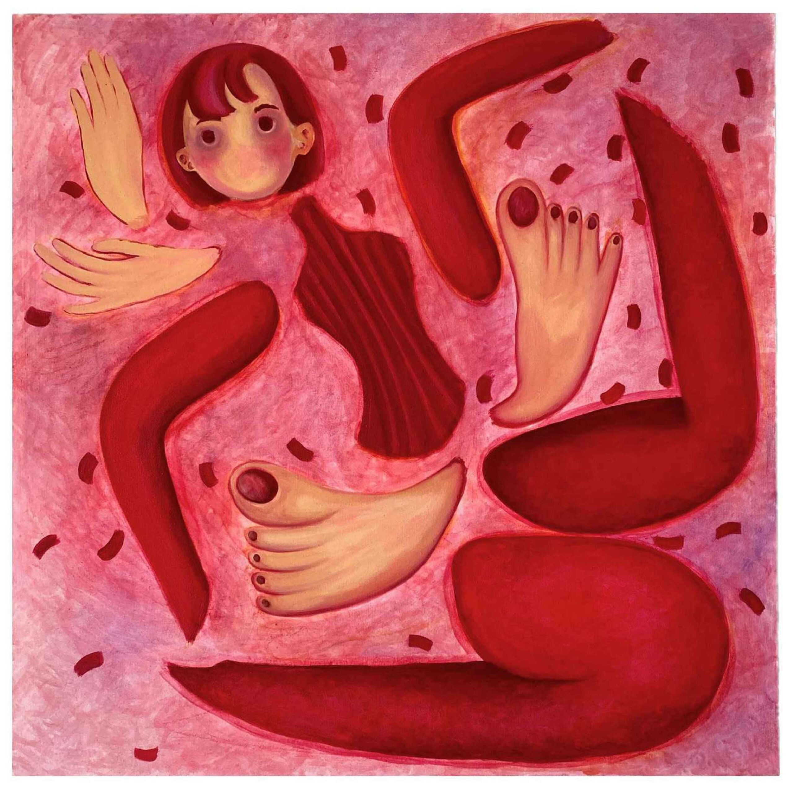 Artist: Tatheer Syed <br />Title: BODY CONFETTI<br> Medium: Oil on Canvas <br>Size: 36 X 36 in
